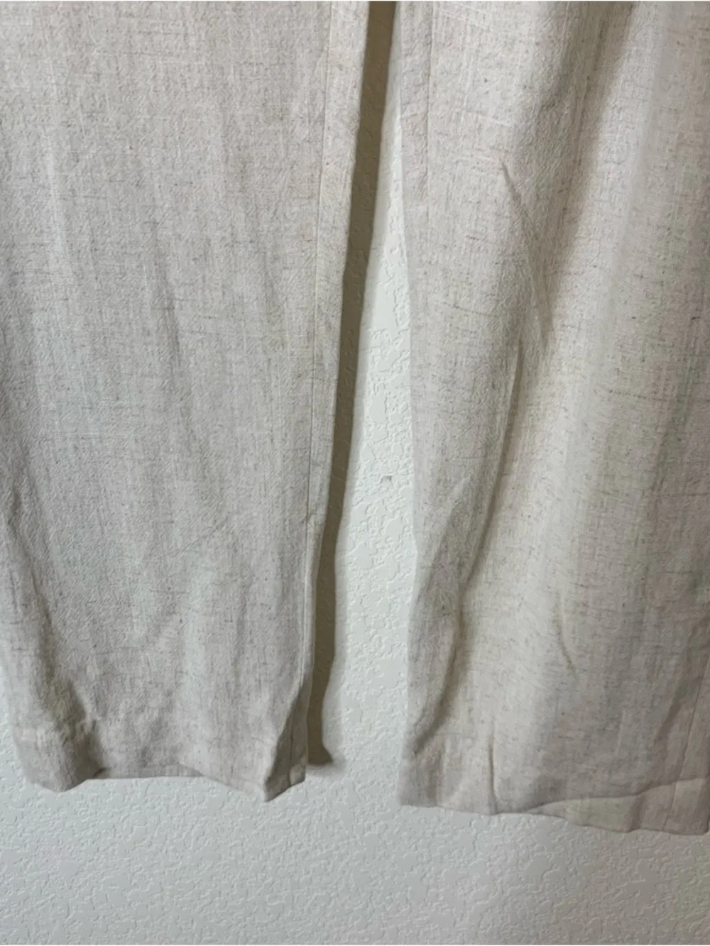 Raith Mens cami linen straight leg trouser in oatmeal L NWT